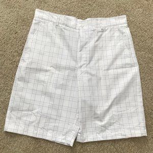BOLLE Golf Plaid Shorts Men Sz 34 Color White